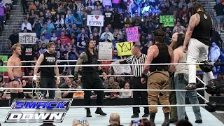 Roman Reigns Dean Ambrose Chris Jericho Vs Bray Wyatt Harper Rowan SmackDown Jan 28 2016 