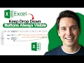 How to Keep Drop Down Buttons Always Visible in Excel 2026 Step by Step Guide