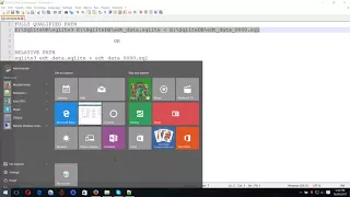 Import Dump SQL Data into SQLite Database using Sqlite3 Engine in Windows