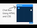 Chat UI design using HTML and CSS