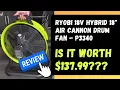 RYOBI 18-Volt ONE Portable Hybrid 18 3-Speed Air Cannon Drum Fan - P3340 Review