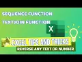 Excel Tips and Tricks - Reverse Any Text or Number Without Using VBA Very Useful Formula