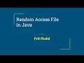 39 Random Access File in Java