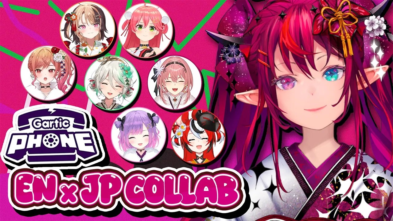 【HOLO EN x JP GARTIC PHONE】My Paintbrush has SOUL