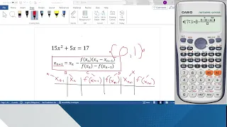Calculator Technique Secant Method