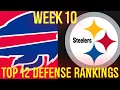 Top 12 Defense ST Rankings Week 10 Fantasy Football