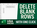 Delete All Completely Blank Rows in Excel with One Click Excel VBA Macro Tutorial