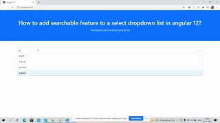 How to add searchable feature to a select dropdown list in angular 12