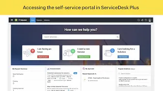 How to use the Self-Service Portal of ServiceDesk Plus