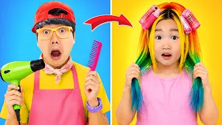 보람이와 친구들이 창의적인 헤어스타일을 만들어요