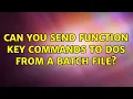 Can you send function key commands to DOS from a batch file