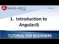 AngularJS Tutorial for Beginners 1 Introduction to AngularJS What is AngularJS