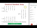 Examples on Linear block codes part 3 Standard array construction