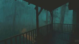 EXTREME Rain Thunder In Hidden House Inside The Forest Rain Sounds For Sleep 
