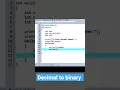 C program to convert decimal number to binary number code tutorial