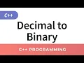 Decimal to binary conversion algorithm in C