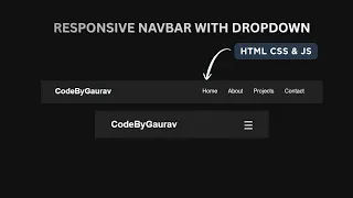 Create Responsive Navbar with Dropdown using HTML CSS