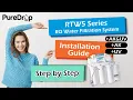 How to Install PureDrop RTW5 Series RO Reverse Osmosis Water Filter System Step by Step
