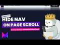 Hide Navigation on Page Scroll Framer Motion useMotionValueEvent