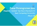 Dasar Pemrograman Java - Ch 1