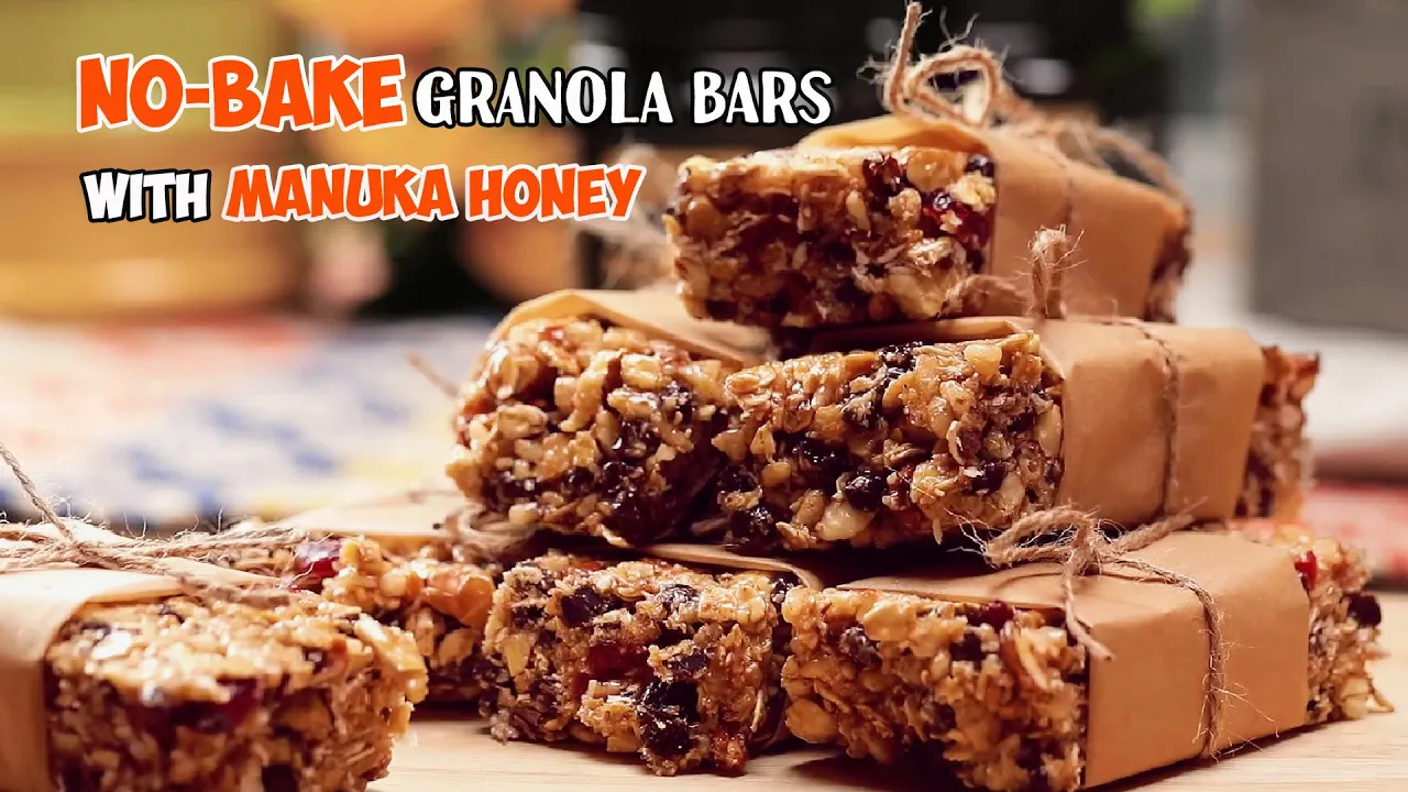 Easy No-Bake Granola Bars with Manuka Honey