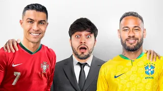 أخير ا التقيت بكريستيانو رونالدو ونيمار ساعة واحدة 