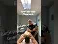 Deep tissue sport massage for back pain relief elbow technique