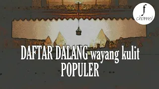 daftar dalang wayang kulit terpopuler
