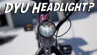 How to turn on the headlight on the DYU A1F Pro
