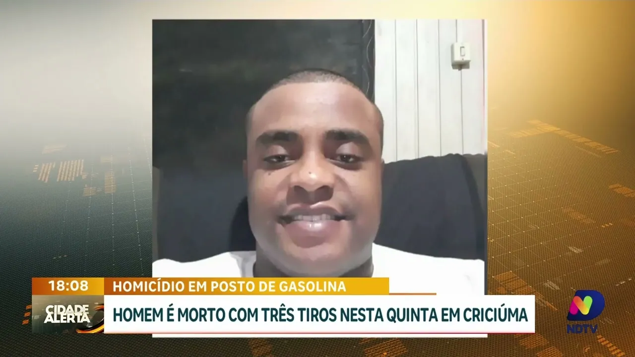 Homem é morto com três tiros em posto de combustível de Criciúma