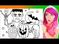 Coloring Halloween Coloring Pages Skeleton Frankenstein Bats Cupcake Pumpkin Black Cat