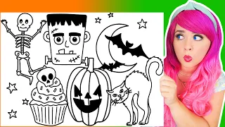 Coloring Halloween Coloring Pages Skeleton Frankenstein Bats Cupcake Pumpkin Black Cat