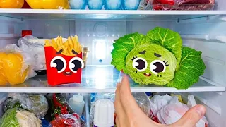 Fries Vs Cabbage In The Fridge! 🍟🥬 Which One Would You Choose?