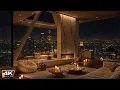 Download Lagu Soothing Rainy Night 🌧️ | Relaxing Piano Jazz Music in a Luxury Apartment for Stress Relief