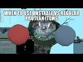When to use unstable vs regular protean items Runescape 3