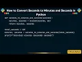 How to Convert Seconds to Minutes and Seconds in Python