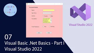 Visual Basic for Beginners using Basic Controls in Simple Windows Form Visual Studio 2022 VB Net