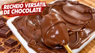 4 KG DE RECHEIO EM 30 MINUTOS! 🍫O recheio de chocolate que serve pra tudo!