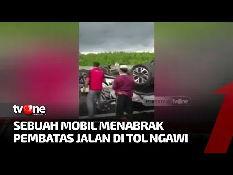 Sopir Diduga Mengantuk, Sebuah Mobil Tabrak Separator dan Menewaskan 2 Orang di Ngawi