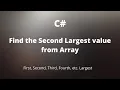 Find the nth Largest Number in an Array C Find Second Highest Number in Array C