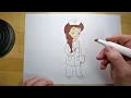 Nurse Coloring Pages Watch me Draw and Color a Nurse