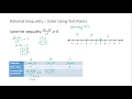 S17 Rational Inequalities - Solve Using Test Points Example 2