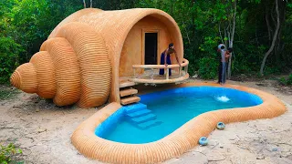 Building Jungle Snail Villa with Luxury Swimming Pool