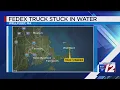 FedEx truck stranded in water in Wellfleet