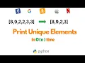 How to print unique elements of an Array in O n time