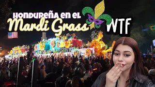 ASÍ ES EL MARDI GRAS EN NEW ORLEANS,  TIRAN DE TODO 😱😱 QUEDÉ EN SHOCK 