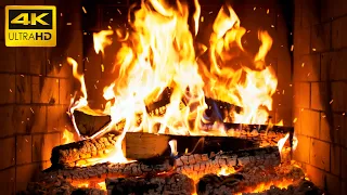 Fireplace Forest Nights NO MUSIC With Soothing Fire Sounds For Relaxing Christmas Ambience 