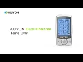 How to use AUVON Dual Channel TENS Unit 20 Modes 2 and 2 x4 Electrode Pads White Version