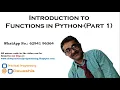 Functions in Python Part 1 Introduction to function Creation and Invocation