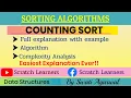 Counting Sort Counting Sort Algorithm Explanation with example Sorting Algorithm Swati Agarwal